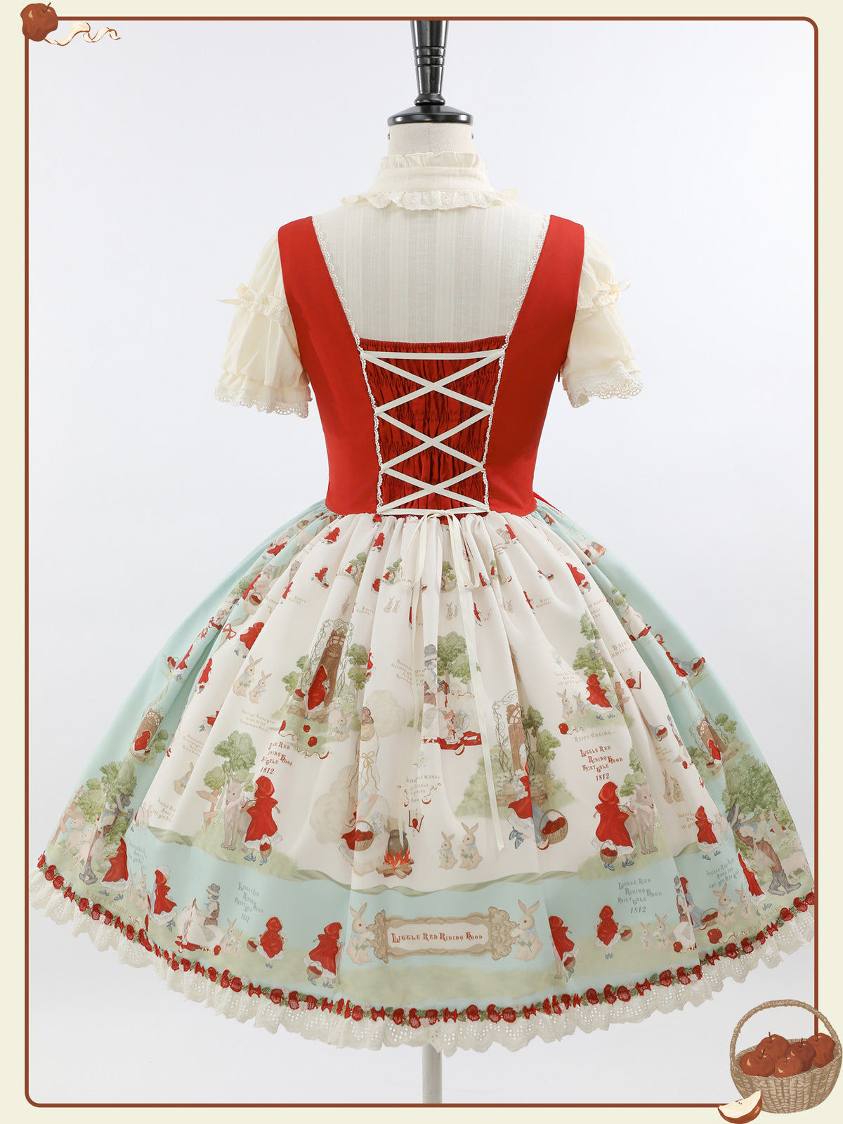 Little Red Riding Hood Original Fairy Tale Style Lolita Bustier JSK Dress