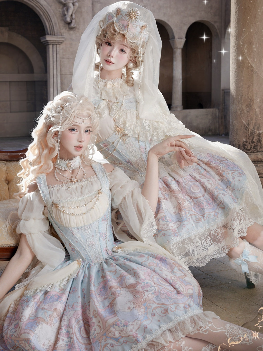 Moon‑Veil Zodiac Elegant Retro Ancient‑Greek Lolita Accessories