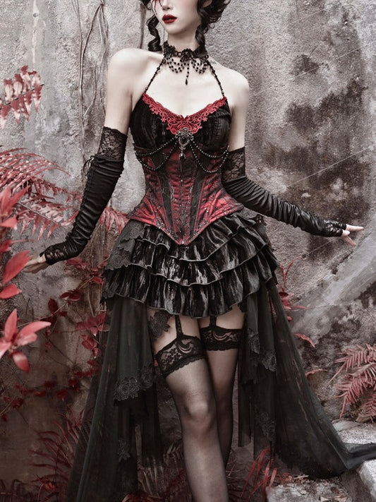 Lolita Dark Demon Suspender skirt suit LG1007