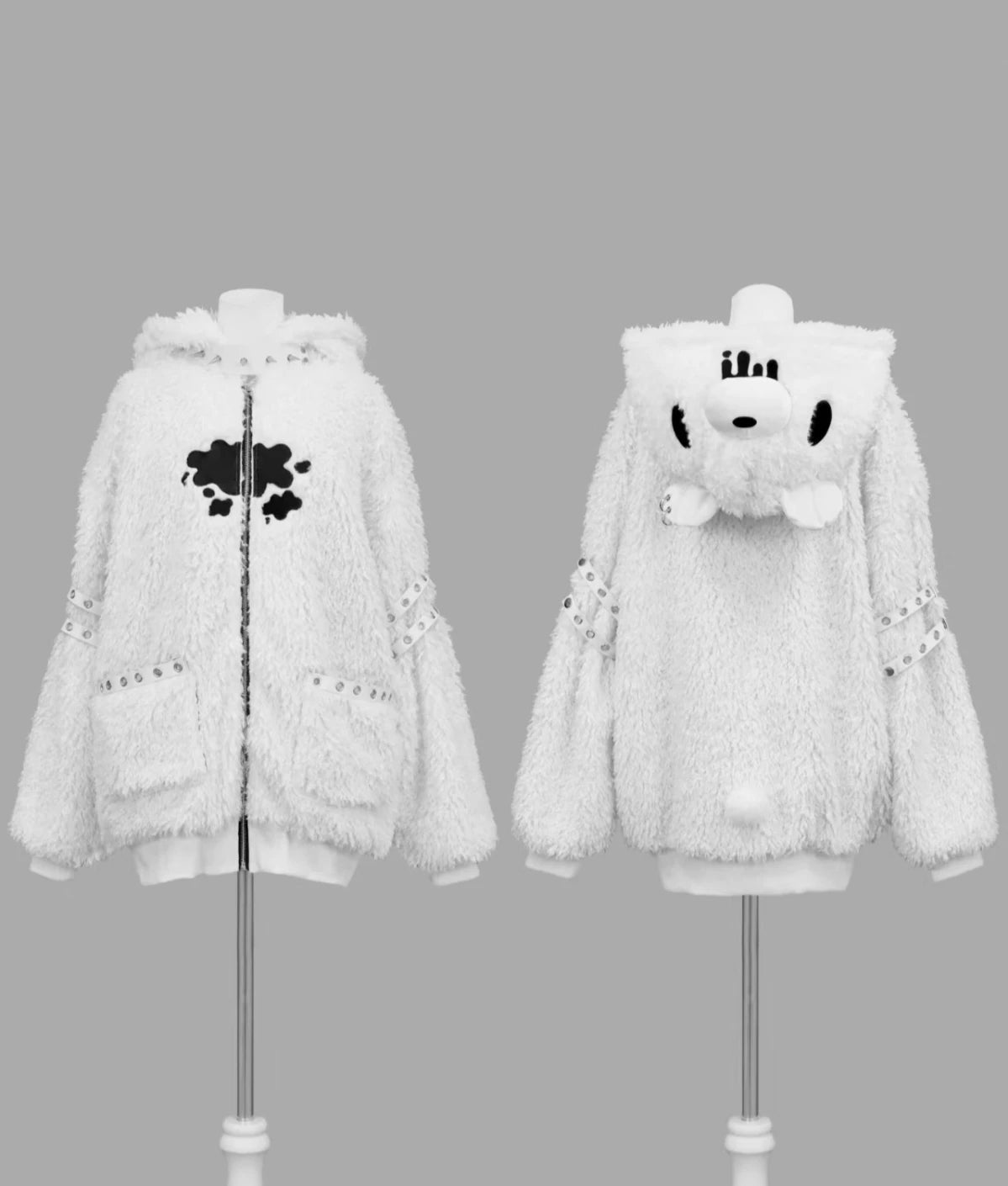 Bear Ear J-Style Cute Fleece Lamb Wool Sweatshirt Jacket