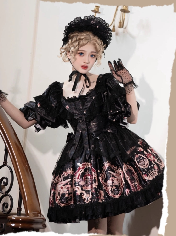 【Defective Item】Star Sonata Corridor Gothic Lolita JSK Sleeveless Dress