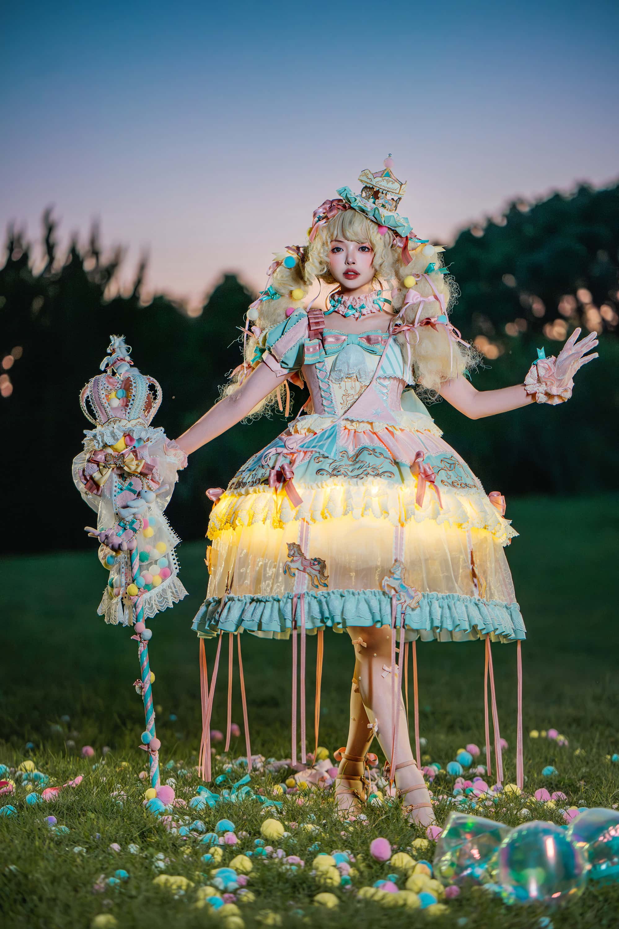 Dreamland Sweet Princess Light-Up Lolita OP Dress