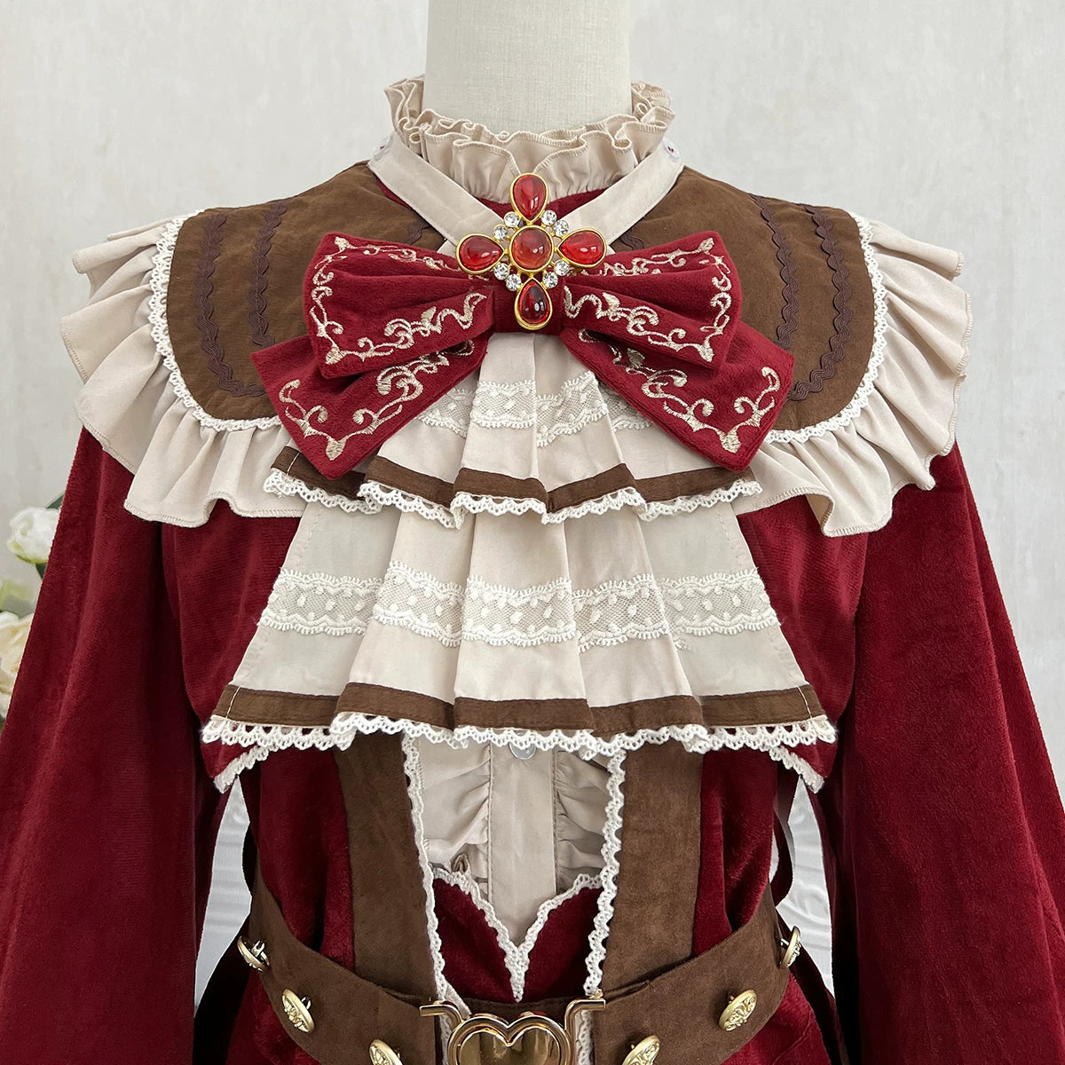 Red Tea Scone Lolita Original Designed Prince Style Set