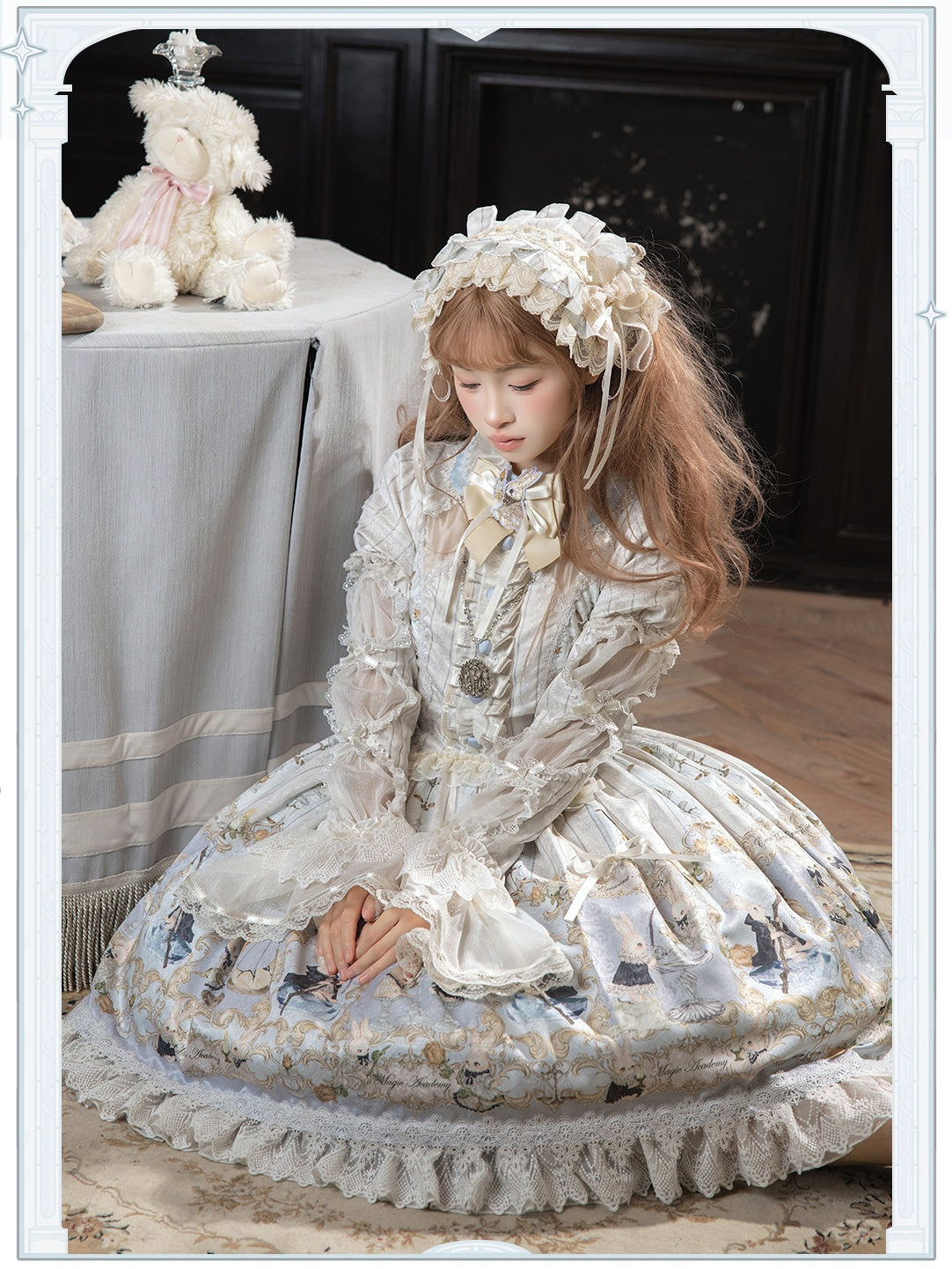 Magic Academy Record Vintage‑Old‑School Printed Lolita JSK / OP Dress