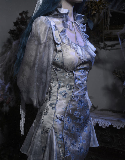 Gothic Distressed Tie-Dye Vintage Chiffon Set LG1044