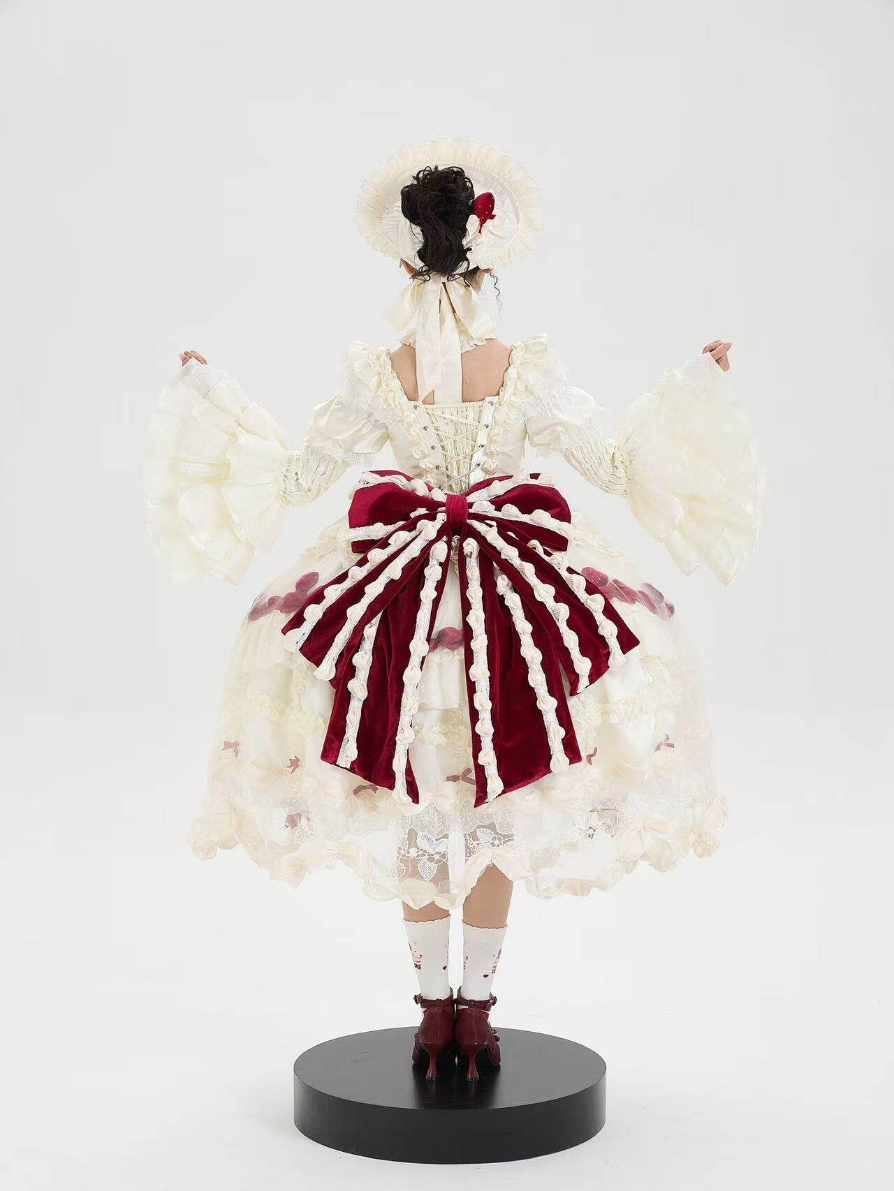 Strawberry Cream Cake Lolita Bridal OP Dress Set