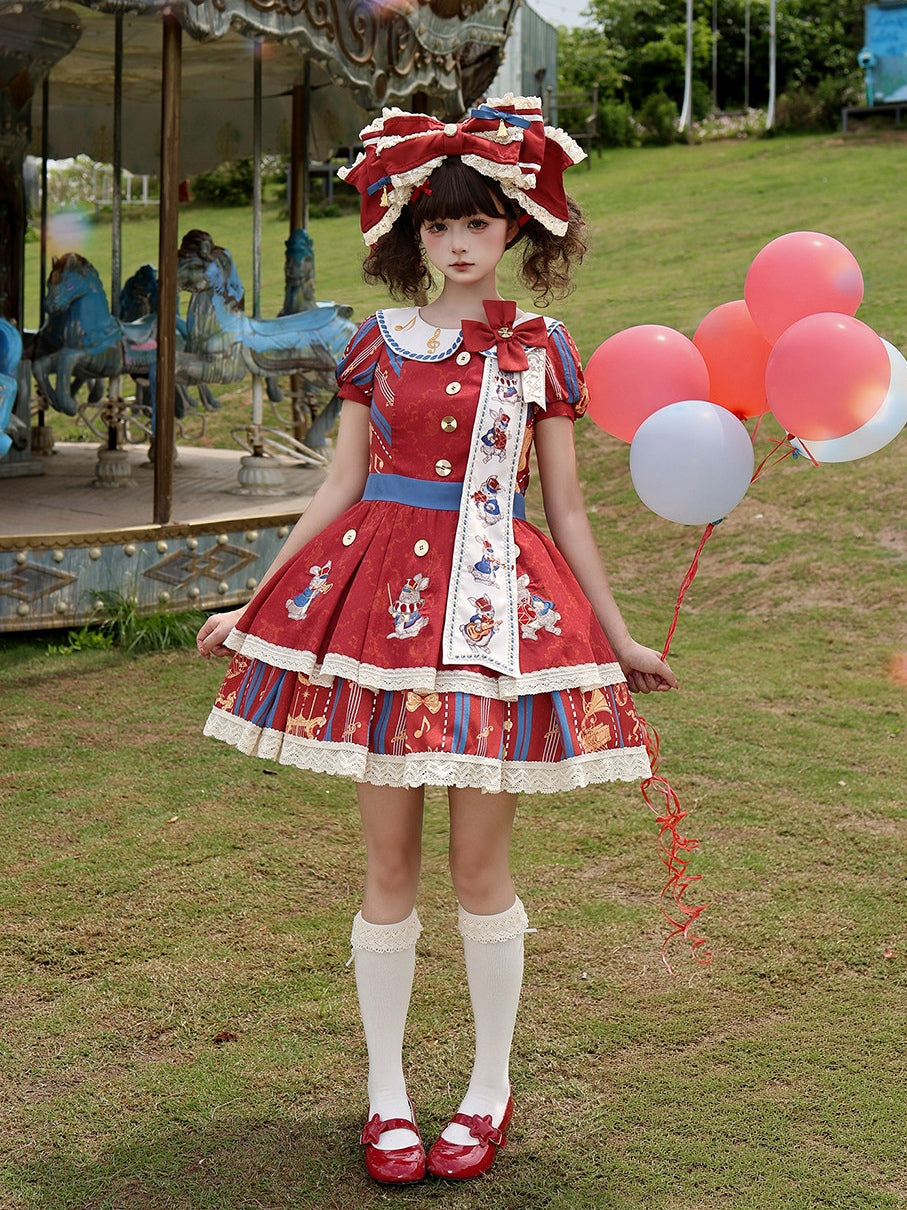Rabbit Orchestra Lolita Embroidered Cute OP / JSK Dress
