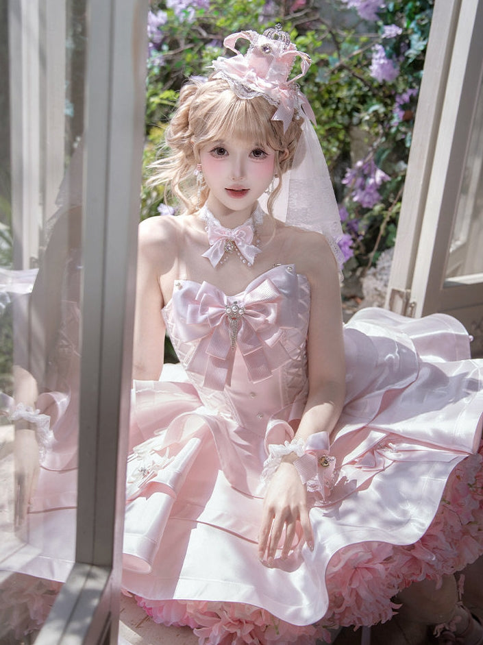 Satin Fantasy Lolita Short Length Cocktail Dress