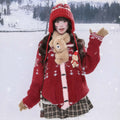 Girly Style Christmas Red Mink Plush Cardigan MGD0006