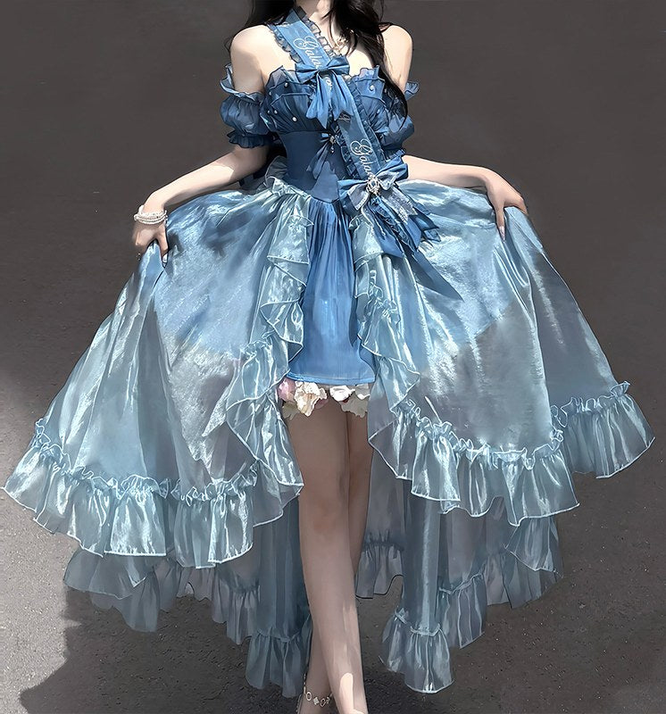 Lolita  Blue Princess Dress Set LFD0021