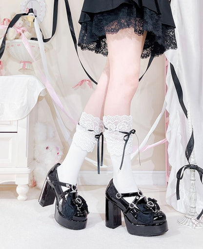 Lolita Sweet Harajuku Lace-up Cross Shoes LE5014