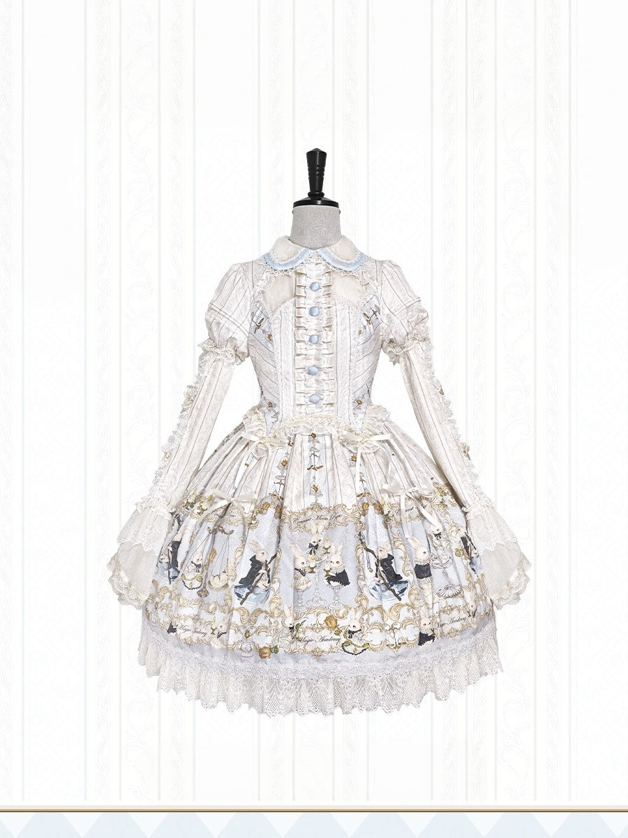 Magic Academy Record Vintage‑Old‑School Printed Lolita JSK / OP Dress