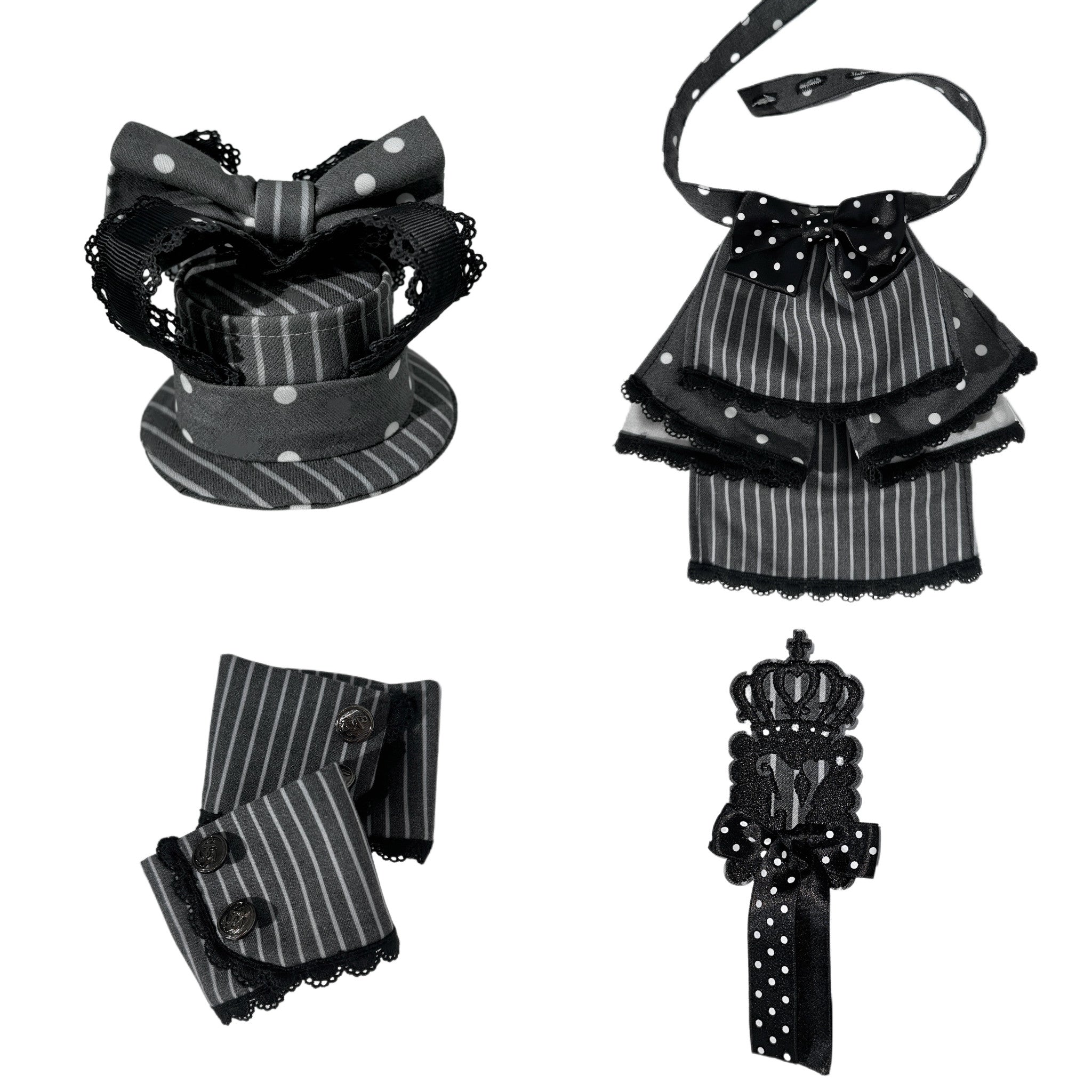 New Century Princess Grey Black Lolita Accessories Set