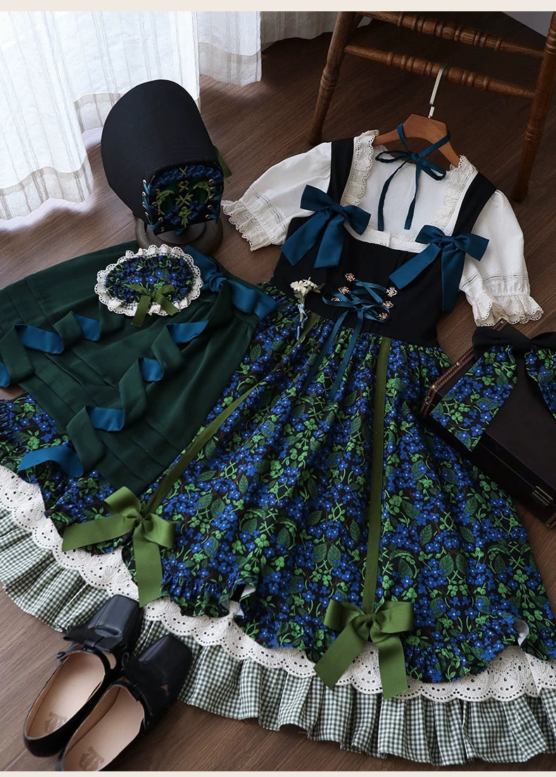 Blueberry Branches for the Woodland Bavarian Style Lolita JSK Dress