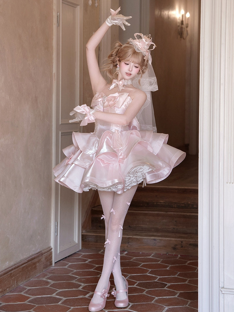 Satin Fantasy Lolita Short Length Cocktail Dress