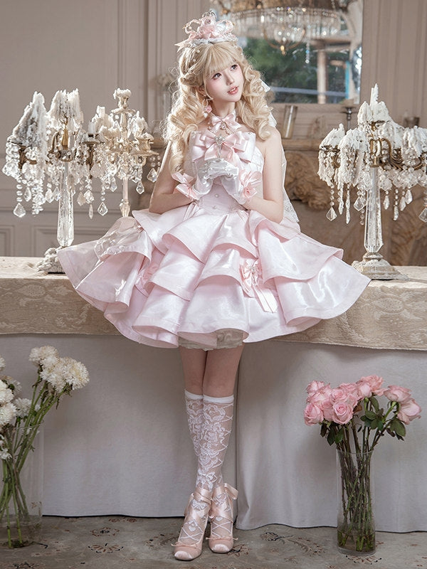 Satin Fantasy Lolita Long Length Cocktail Dress