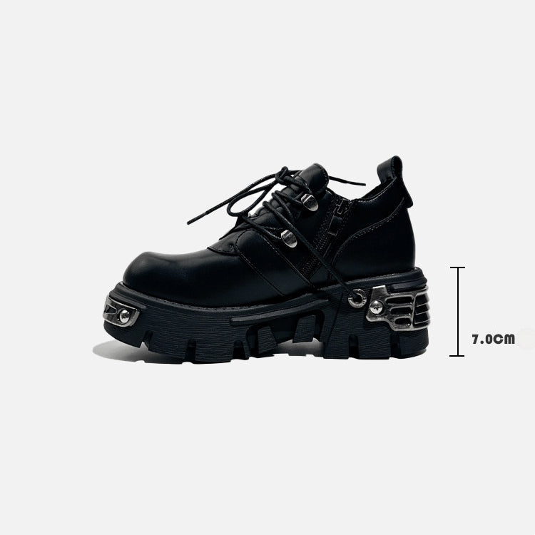 Spanish‑Inspired Dark Gothic Punk Alt‑Fashion Chunky Platform Shoes