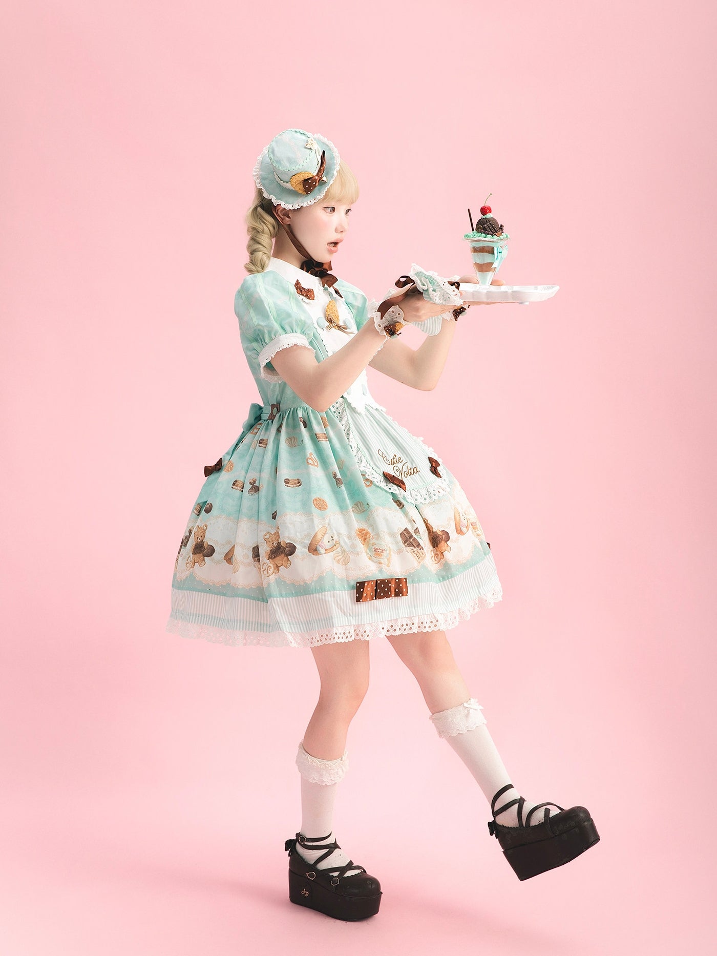 Patisserie Forever Happiness Lolita Green OP Dress Set