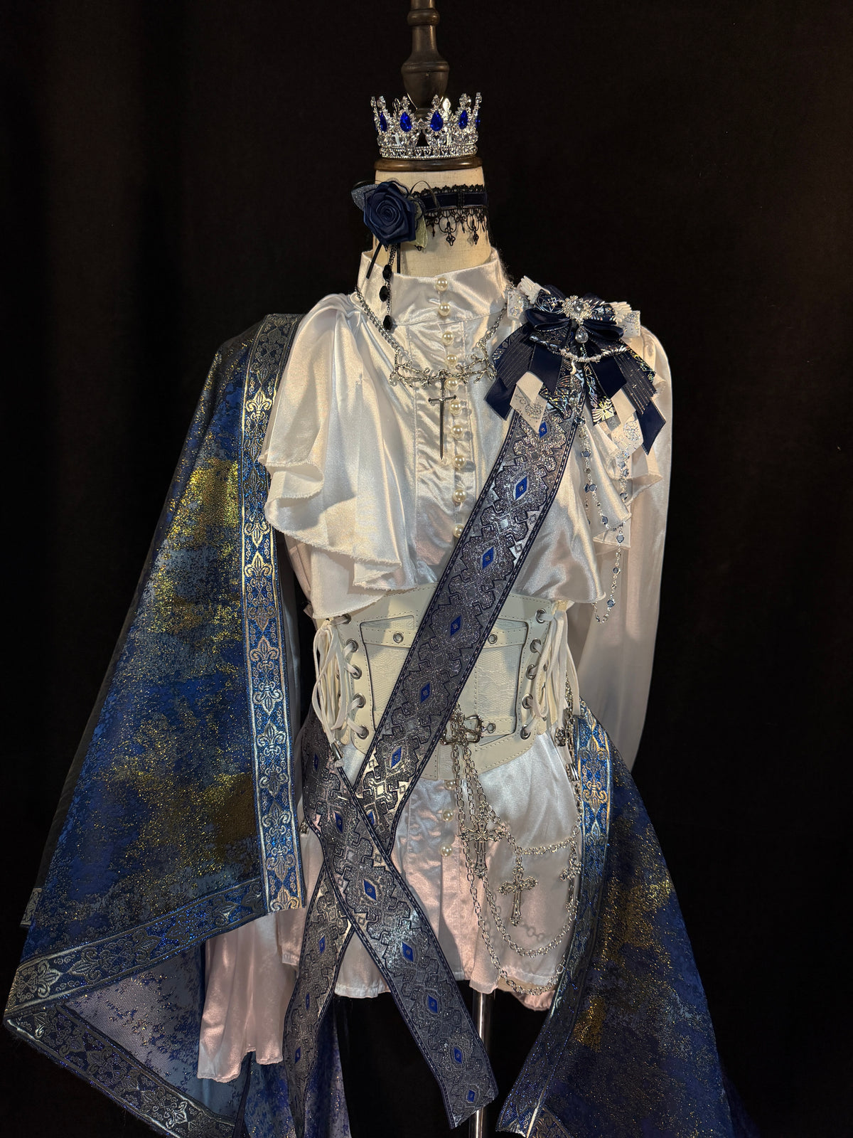 Sapphire Sovereign Royal Knight Court Style Vintage Gothic Lolita Prince Set