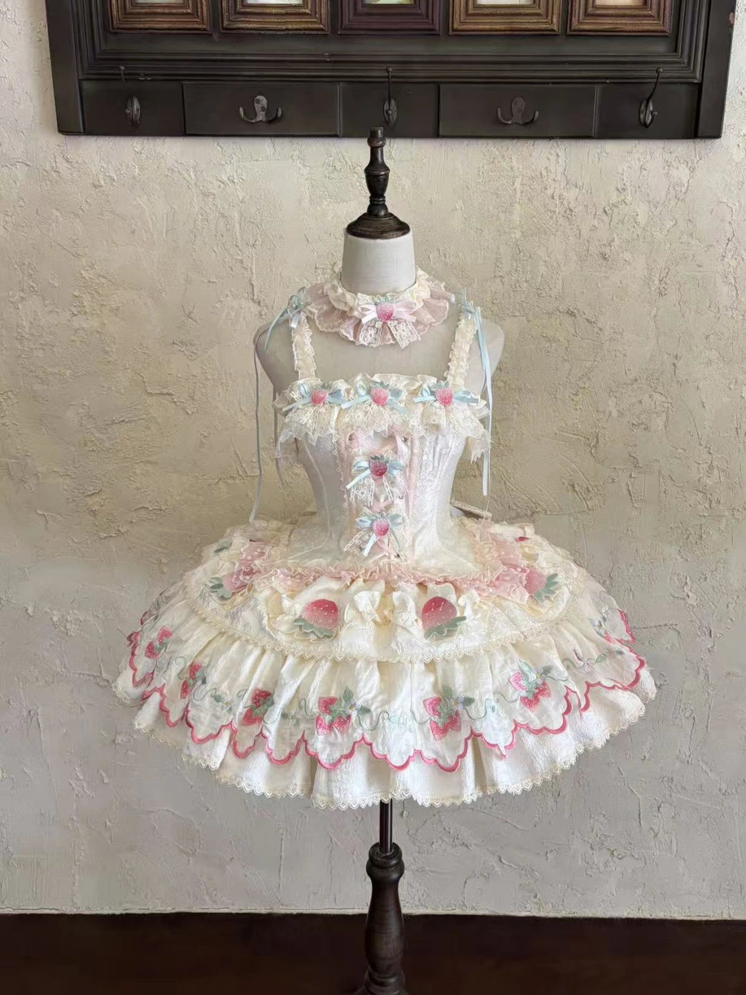 Strawberry Bunny Lolita Original Sweet Style Whipped Cream Dress