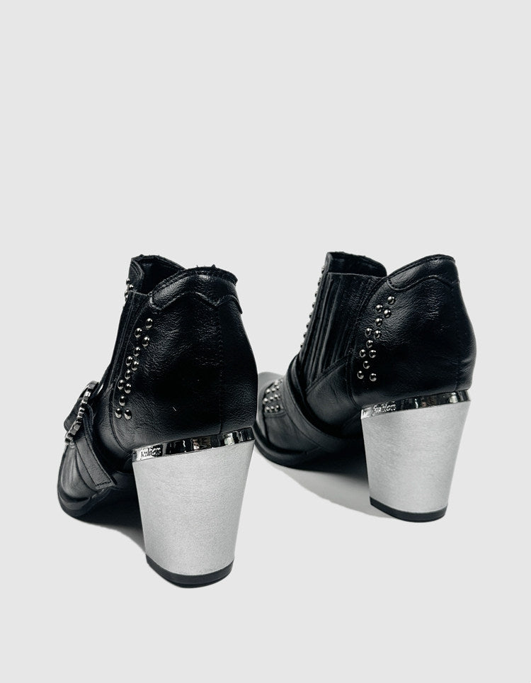 Wasteland‑Style Pointed‑Toe Western Cowboy Punk Chelsea Boots