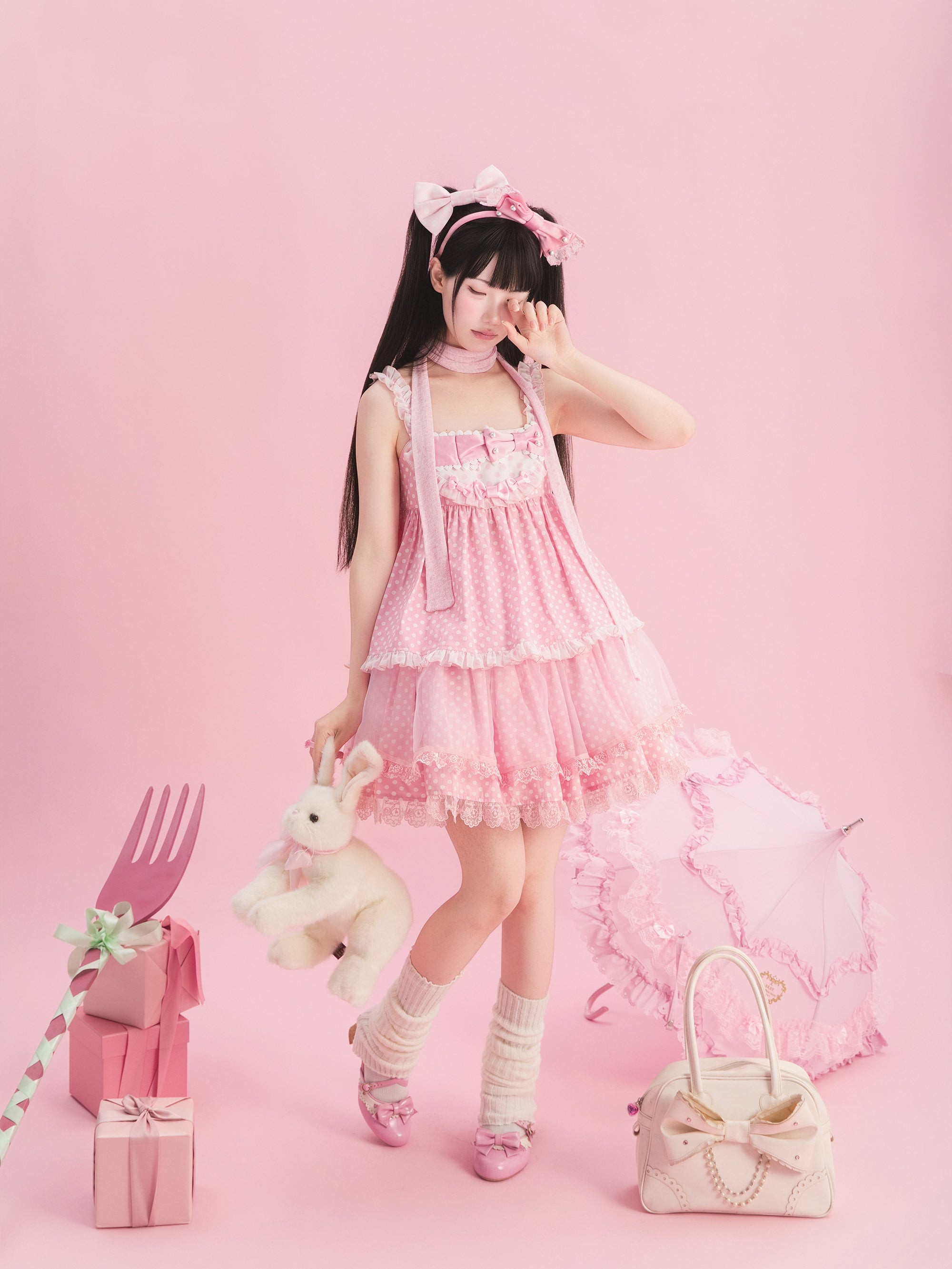 Candy Blog Lolita Pink Top & Skirt Set