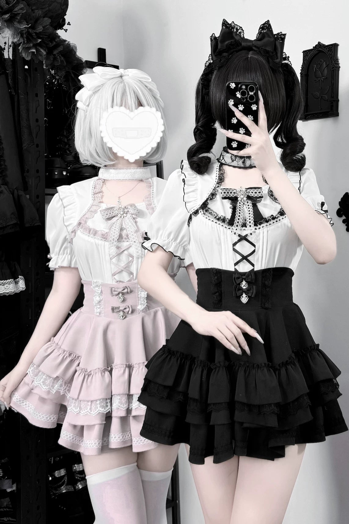 Vanilla Reply Transfer Student Collab Sweet Blouse and Skirt