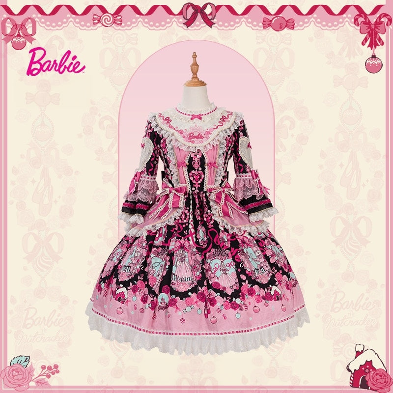 Nutcracker x Barbie Collab Original Lolita Elegant Printed OP Dress