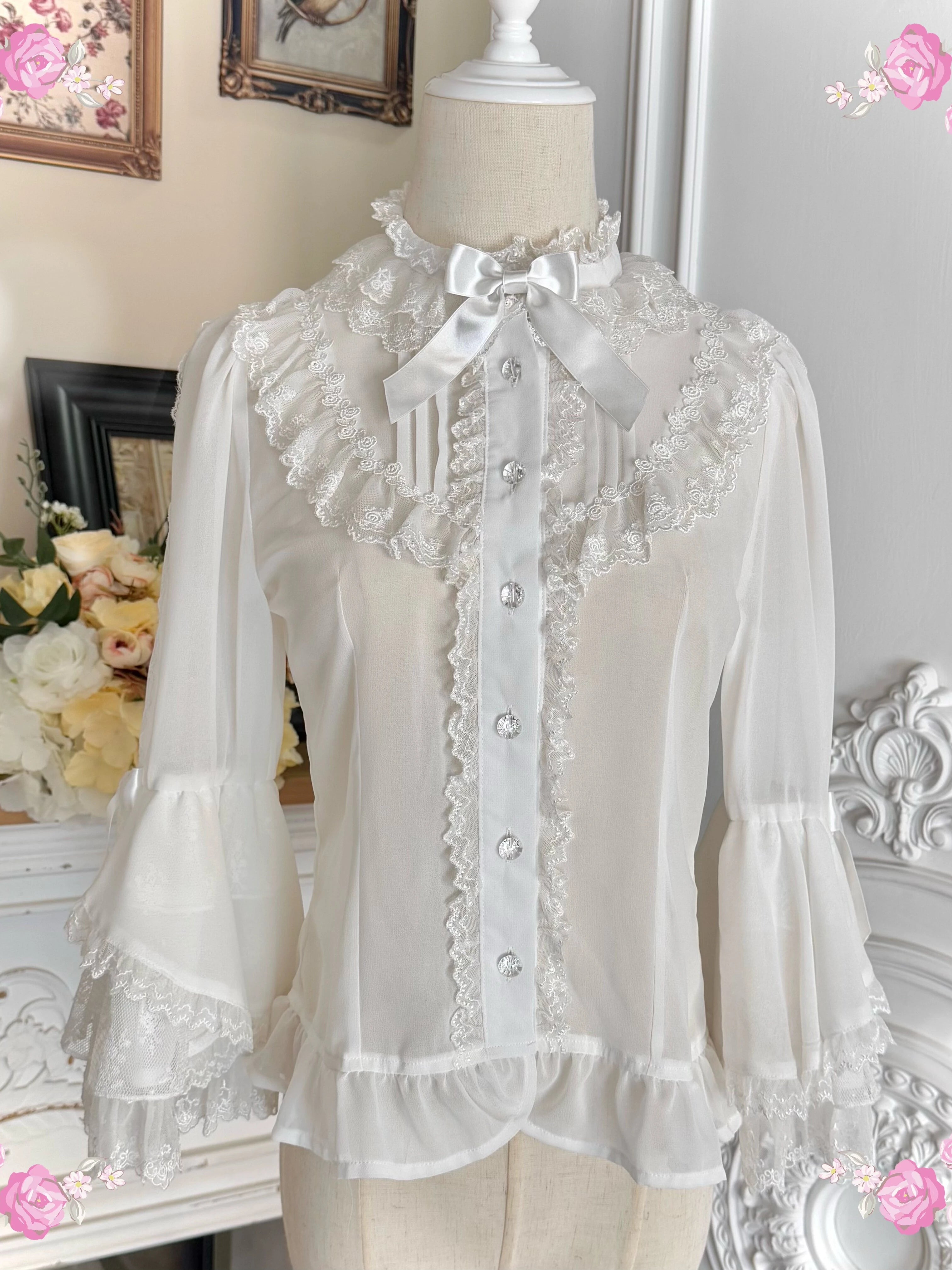 2026 Summer Rose Lattice Tiered Sweet Lolita JSK Dress with Bow Headpiece