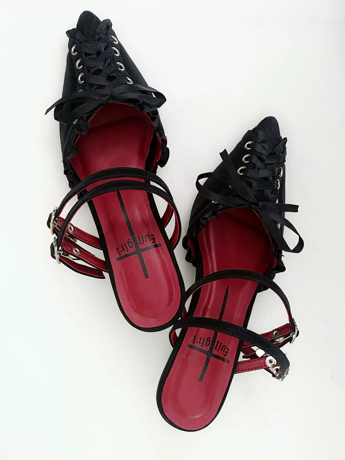 Old Countess Gothic Lolita Genuine Leather Stiletto Heels