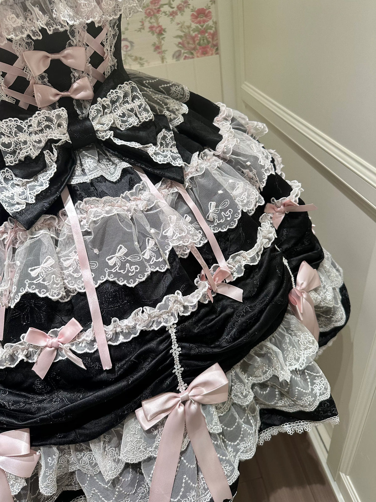 Satin Keepsake Casket Doll-style Sweet Lolita JSK Suspender Dress