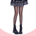 Lolita Black Rock Vertical Stripes Tights LE9022
