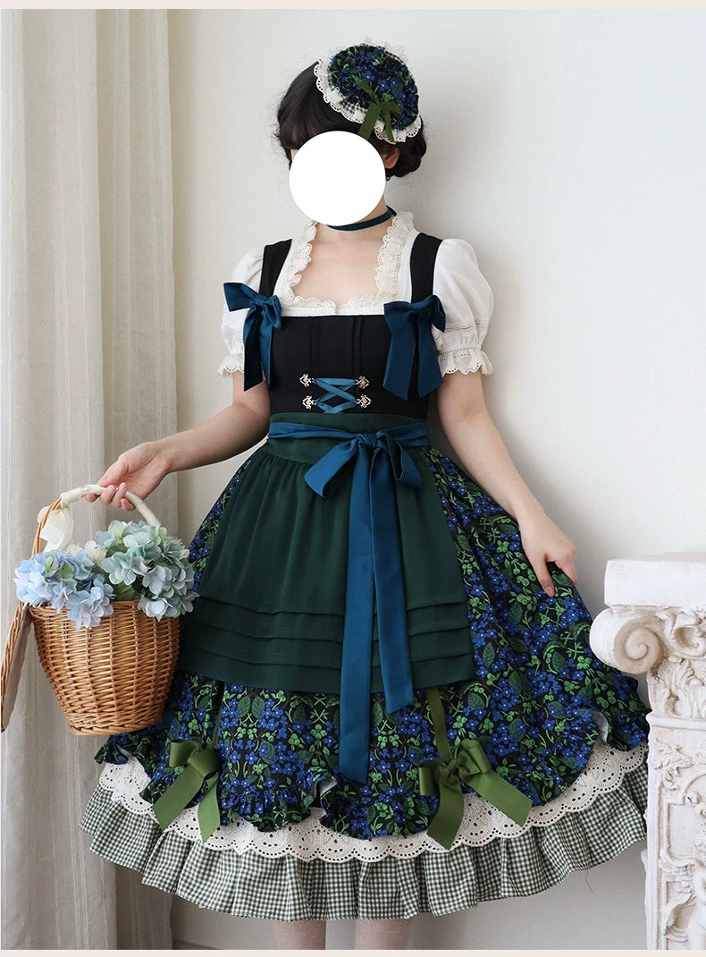 Blueberry Branches for the Woodland Bavarian Style Lolita JSK Dress
