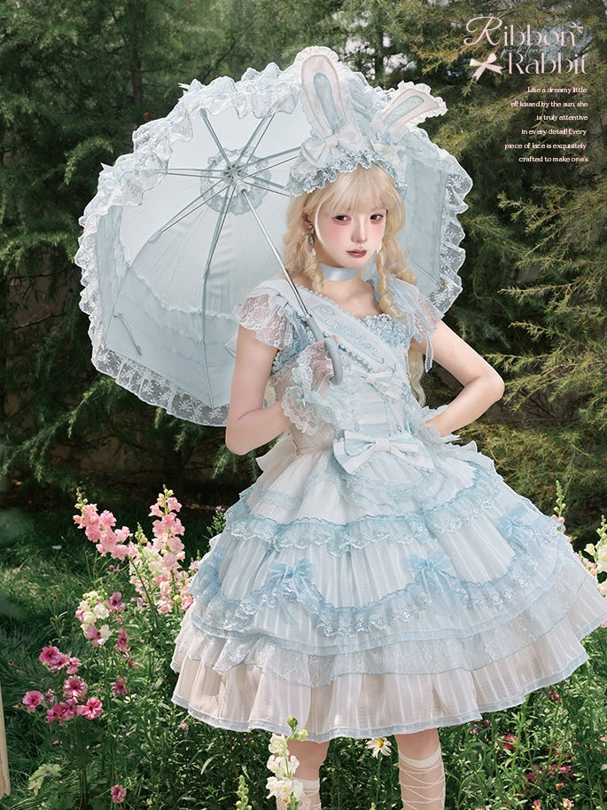 Ribbon Rabbit Lolita Blue JSK Dress