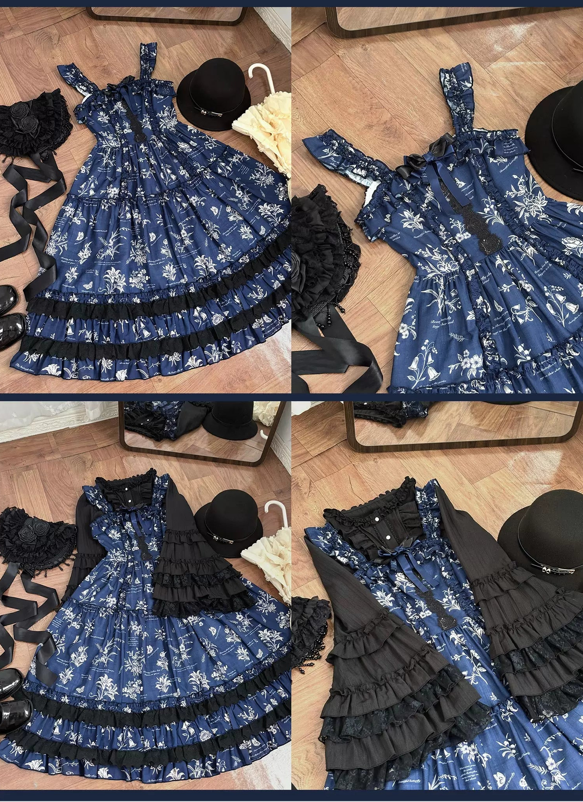 Frost Descent Lolita Floral Wall JSK / OP Dress