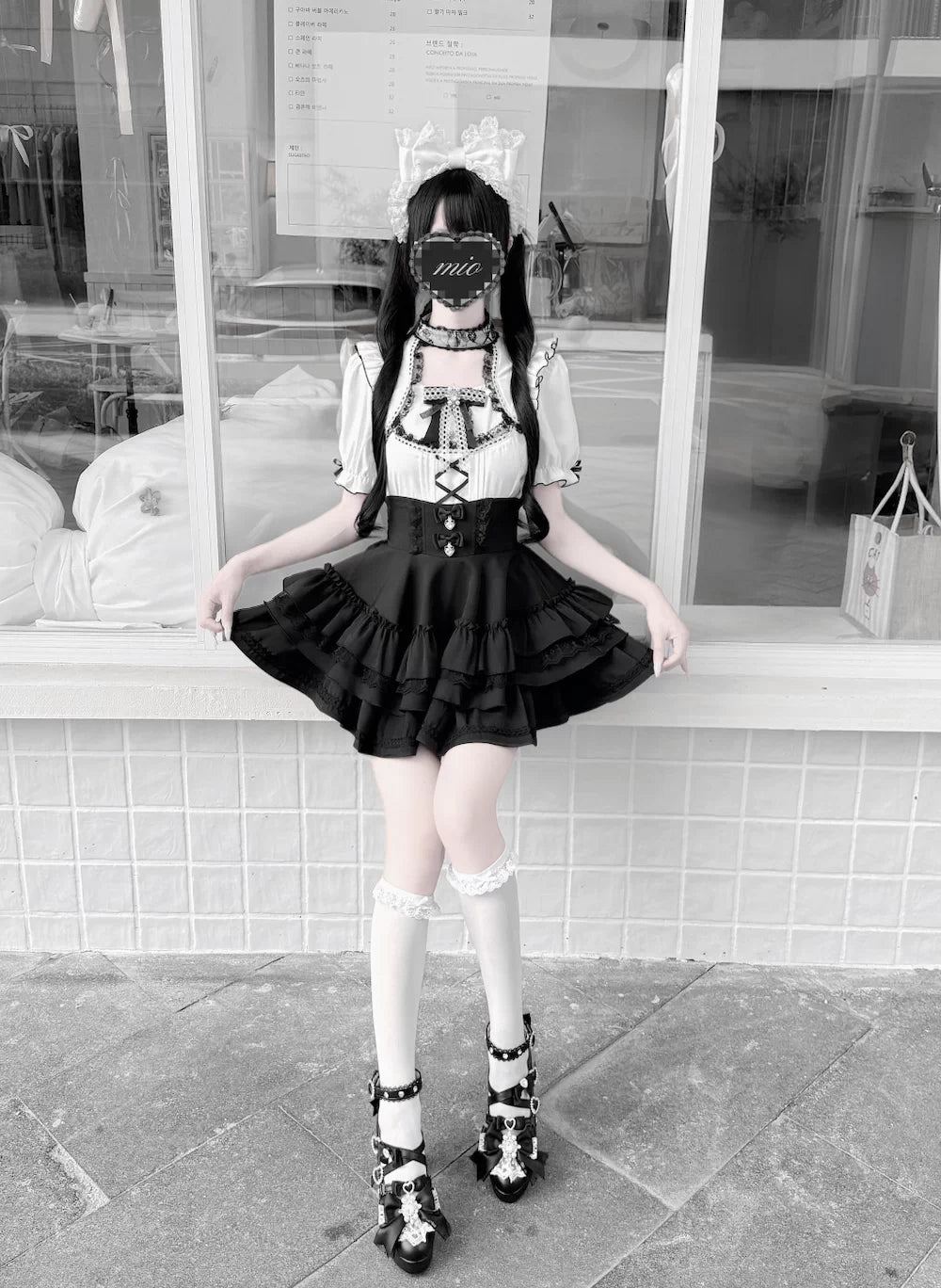 Vanilla Reply Transfer Student Collab Sweet Blouse and Skirt