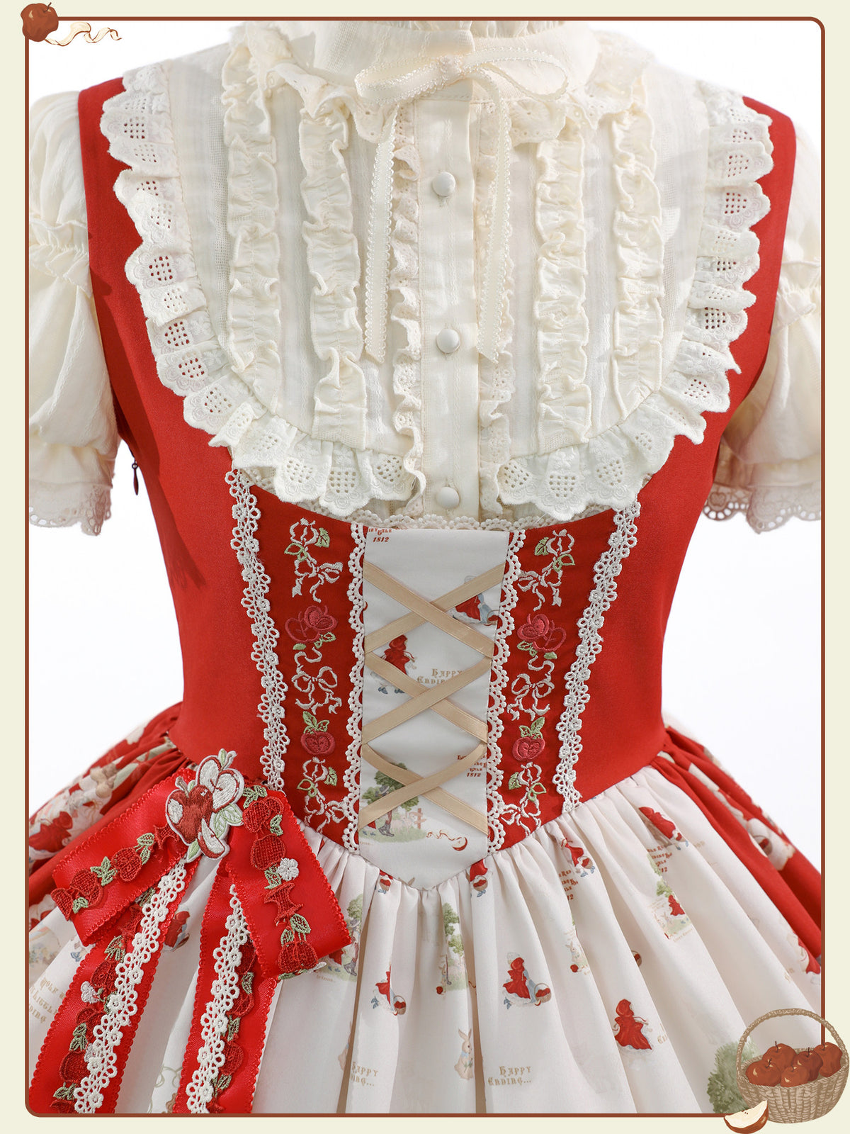 Little Red Riding Hood Original Fairy Tale Style Lolita Bustier JSK Dress