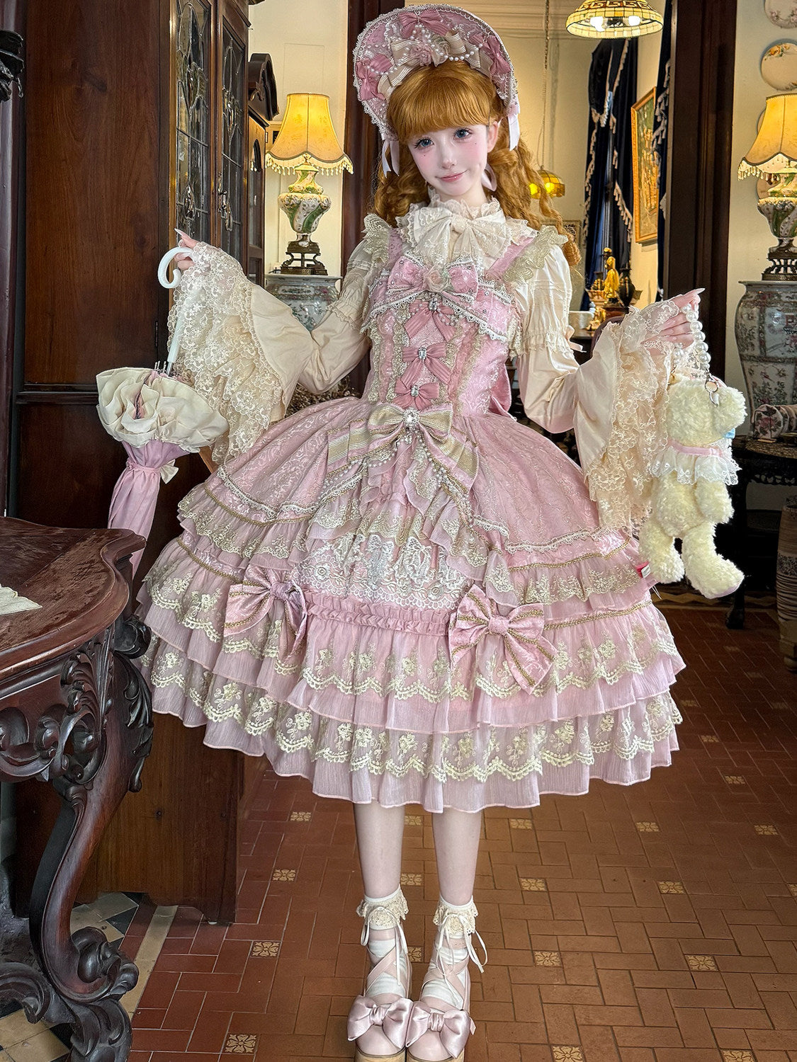 Crown of Gems Lolita Pink JSK Dress