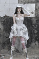 Lolita White Tie-Dye Punk Suspender Dress