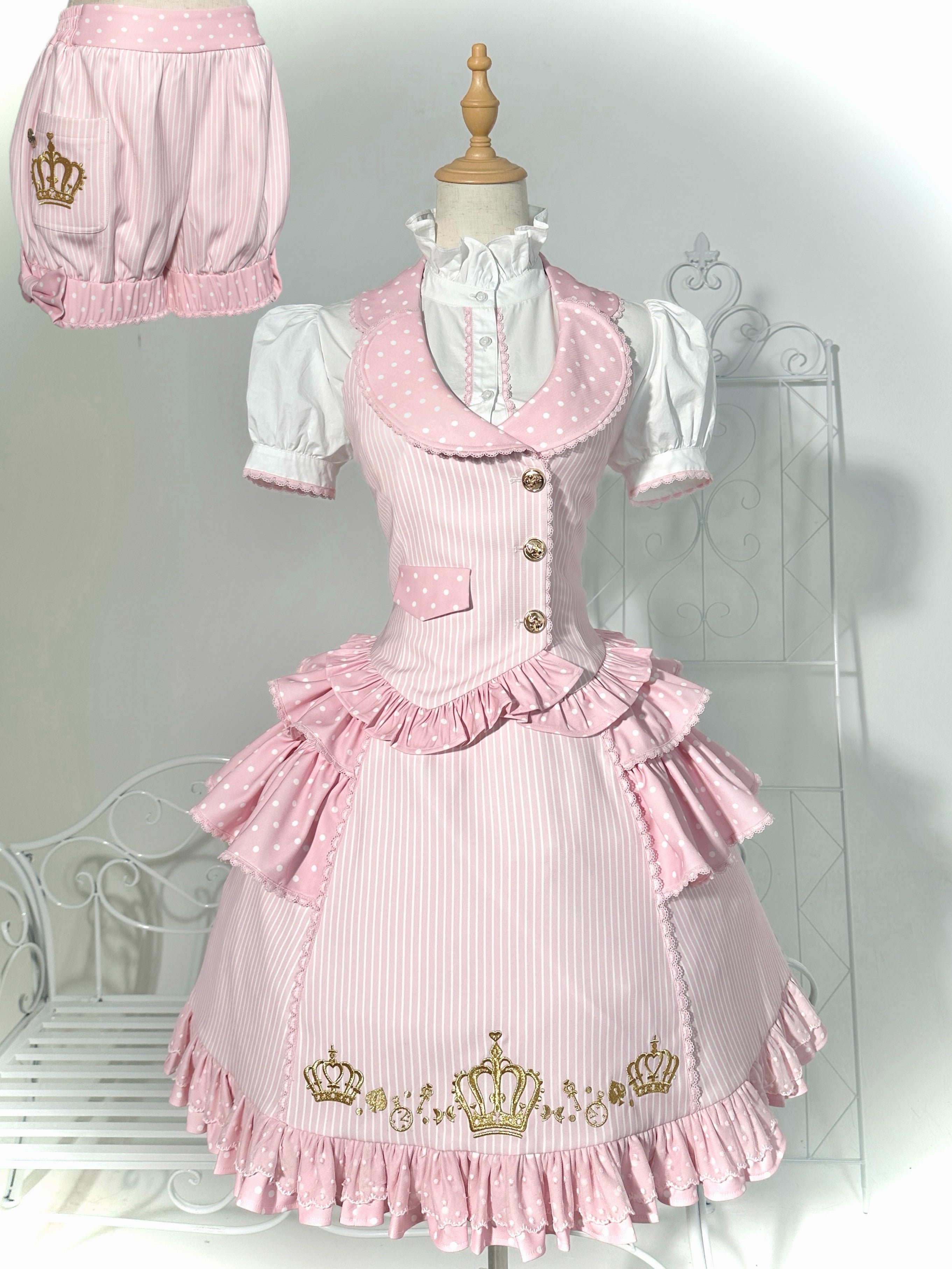 New Century Princess Pink Gold Lolita Dress Set