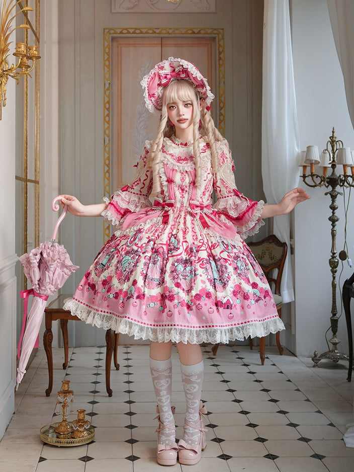 Nutcracker x Barbie Collab Original Lolita Elegant Printed OP Dress