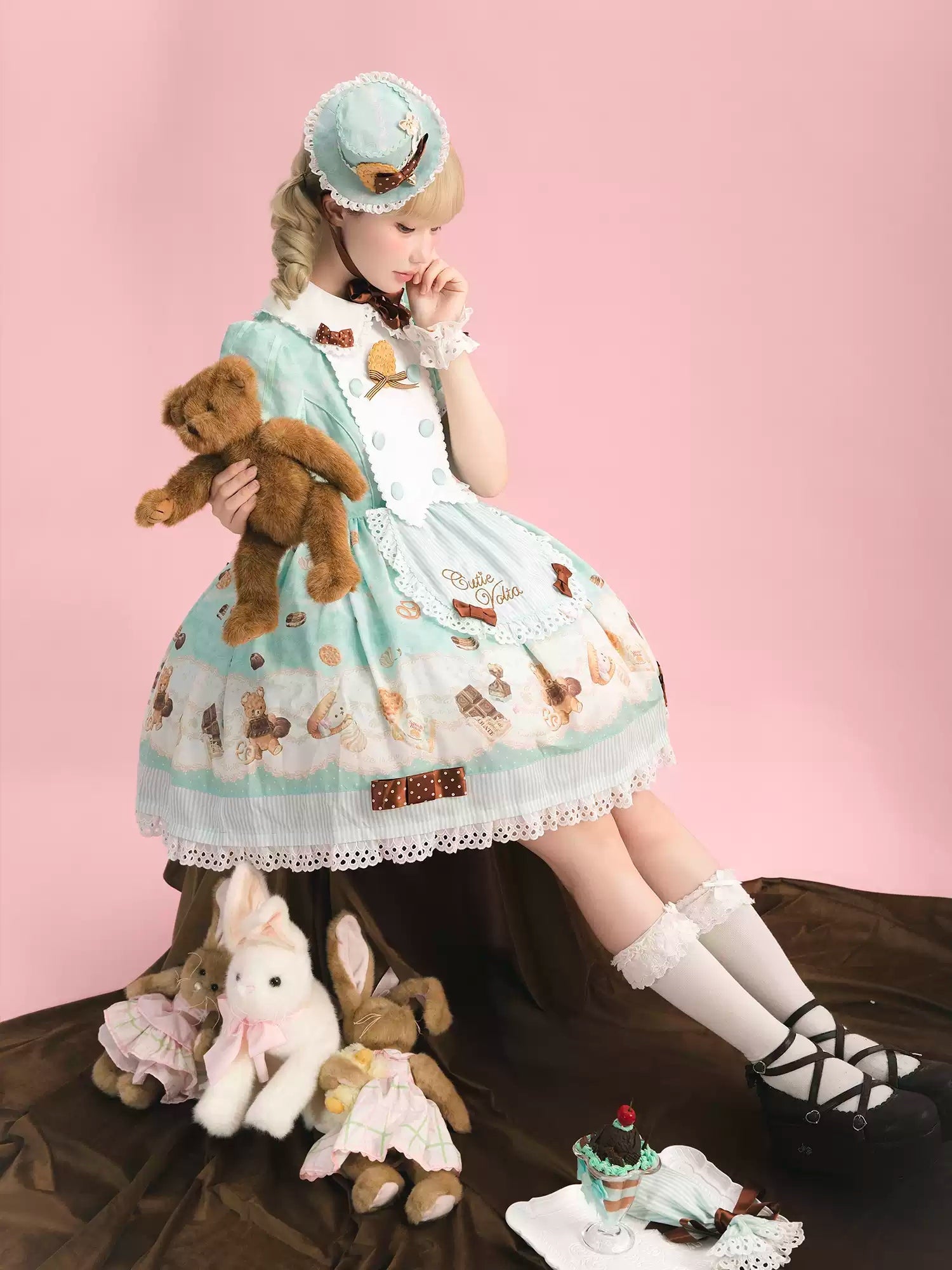 Patisserie Forever Happiness Lolita Green OP Dress Set