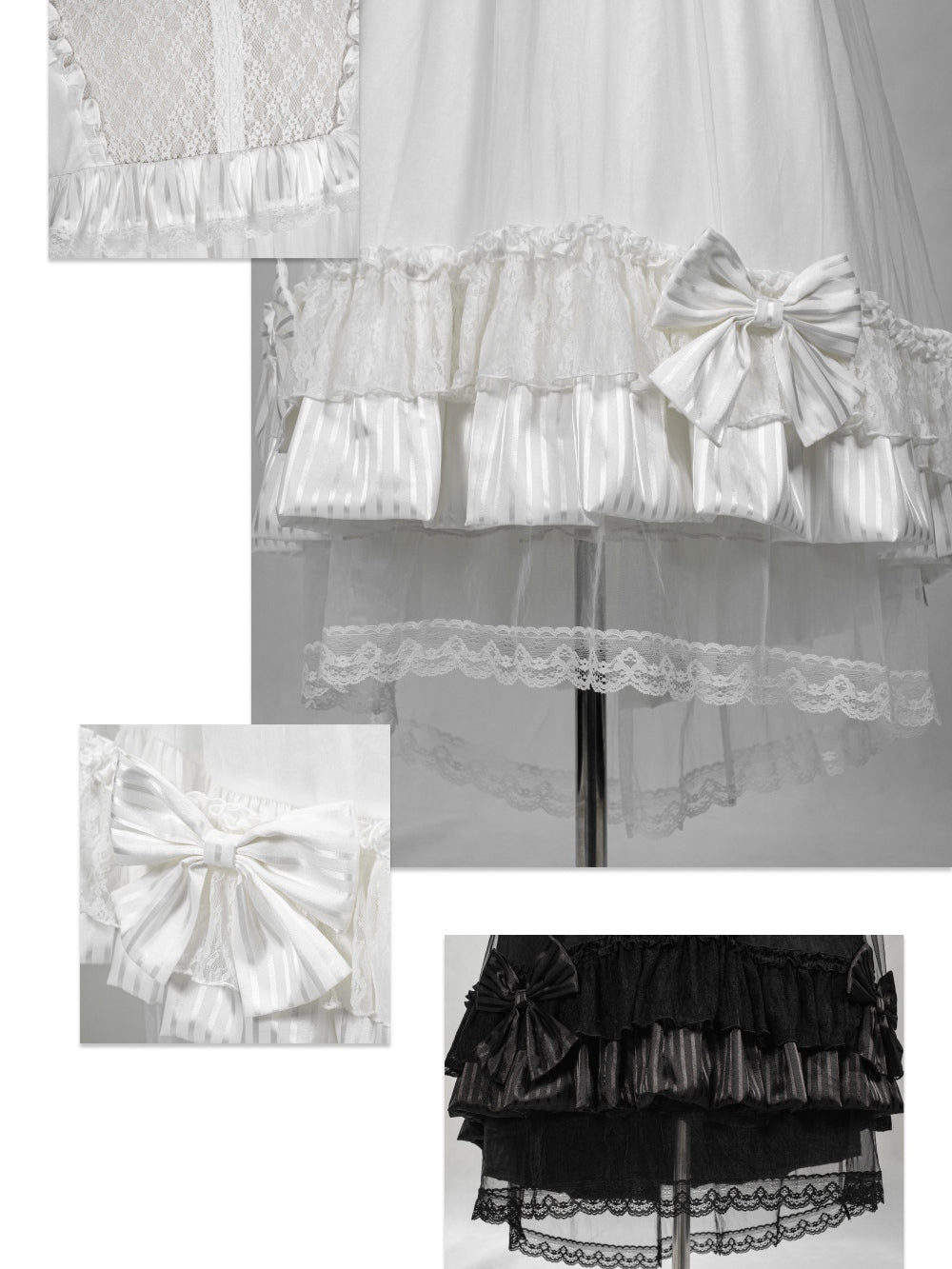 Transparent Puppet Lilisia & Luluna Gothic Lolita Pearl Lace Dress