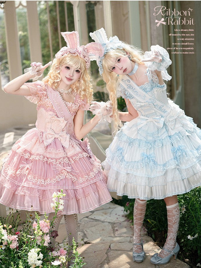 Ribbon Rabbit Lolita Pink JSK Dress