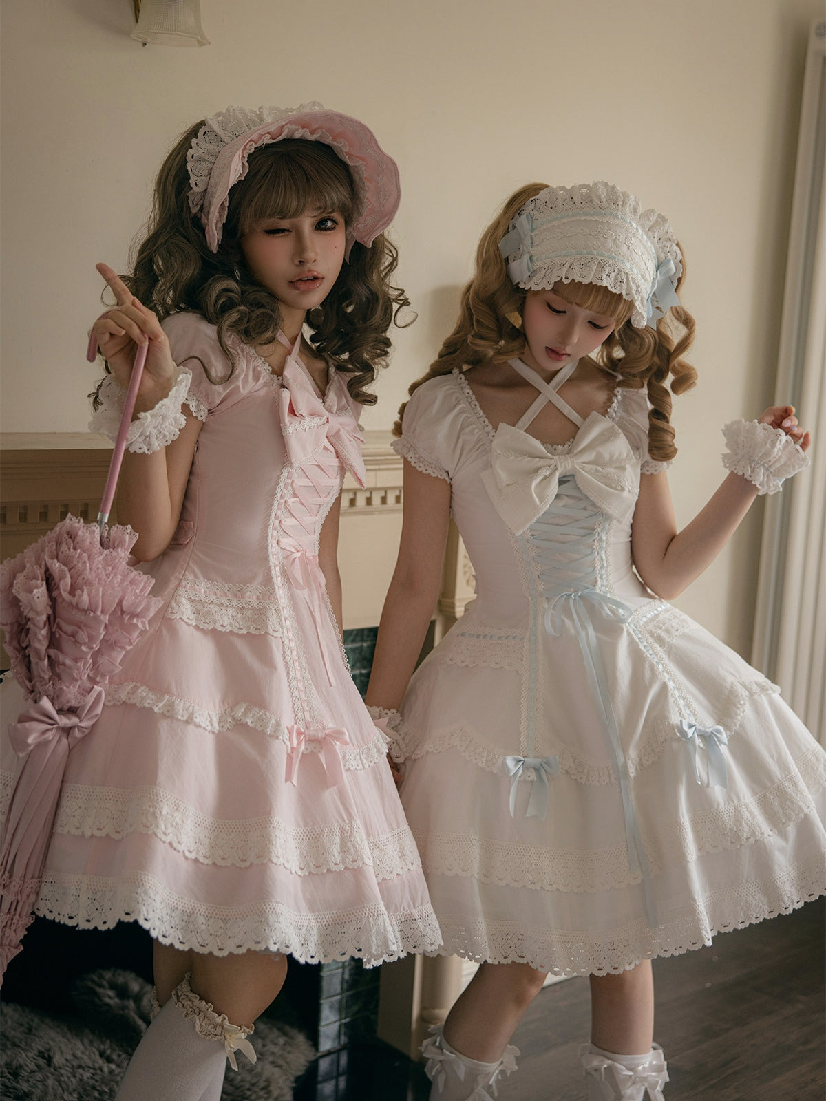 Showa Sweetheart Vintage Japanese‑Style Lolita OP Dress