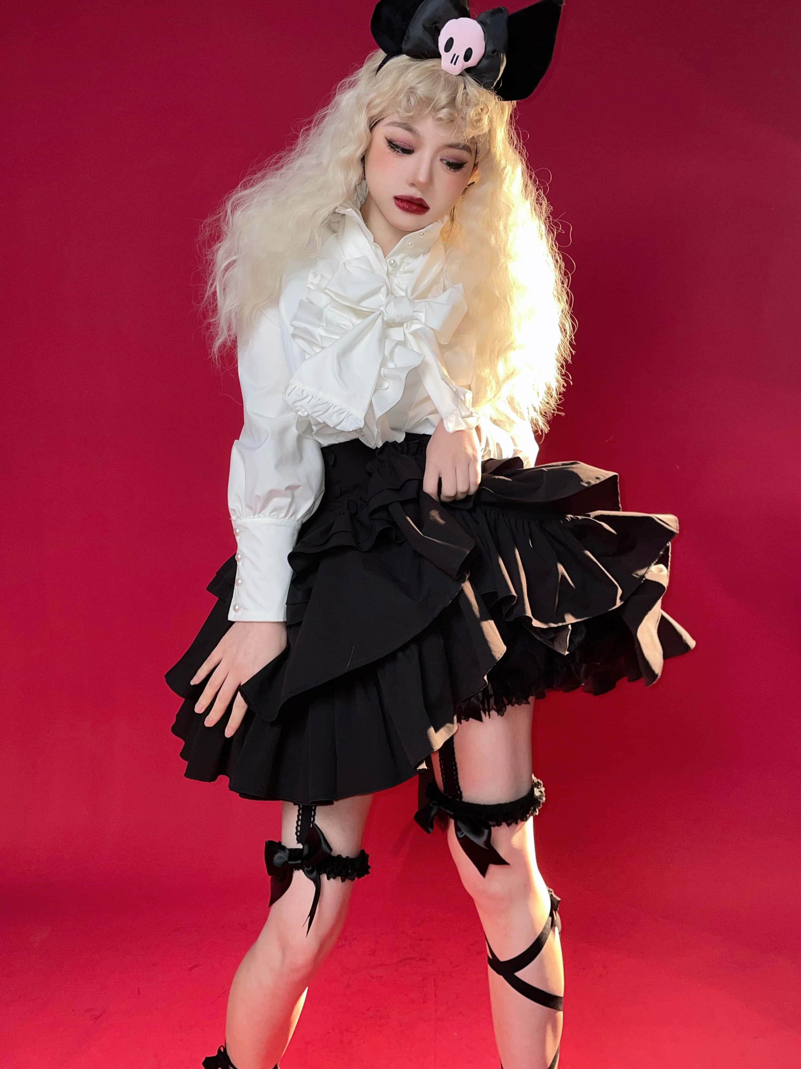 Doll Gift Box Gothic Lolita White Shirt & Skirt Set