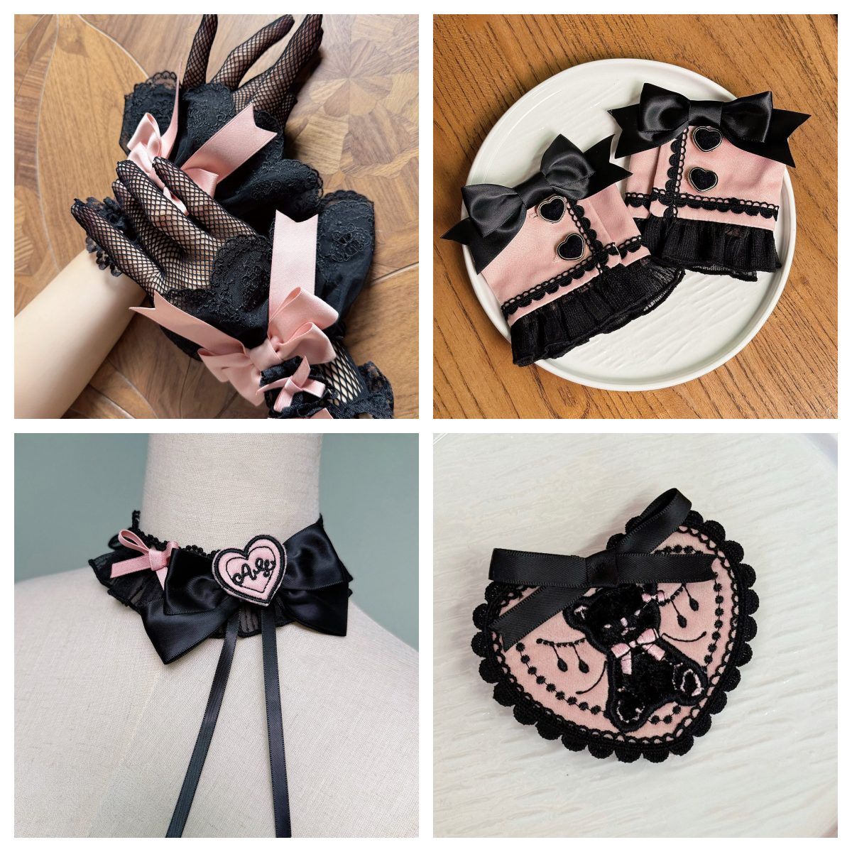 Black Sugar Bear Lolita Pink Dress