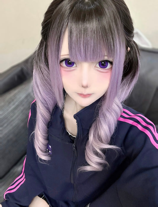 Lolita J-Fashion Highlight Wavy Twin Tail Wig LE7036