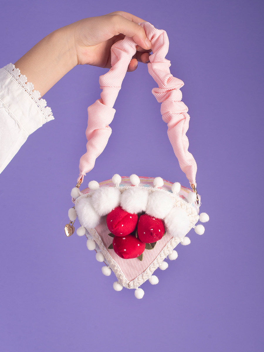 Strawberry Cake Pink Sweet Lolita Triangle Shoulder Bag