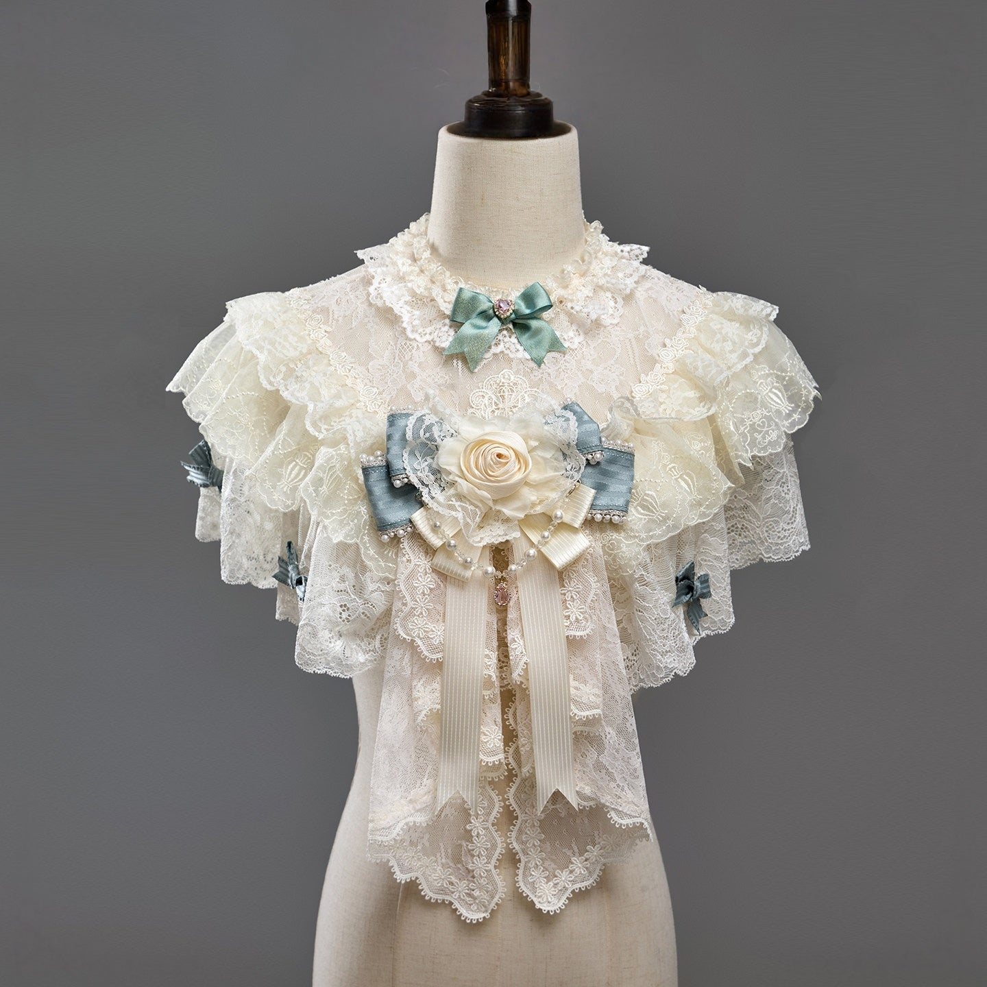 Antique Gem Fragrance Lolita Green Long Dress Set